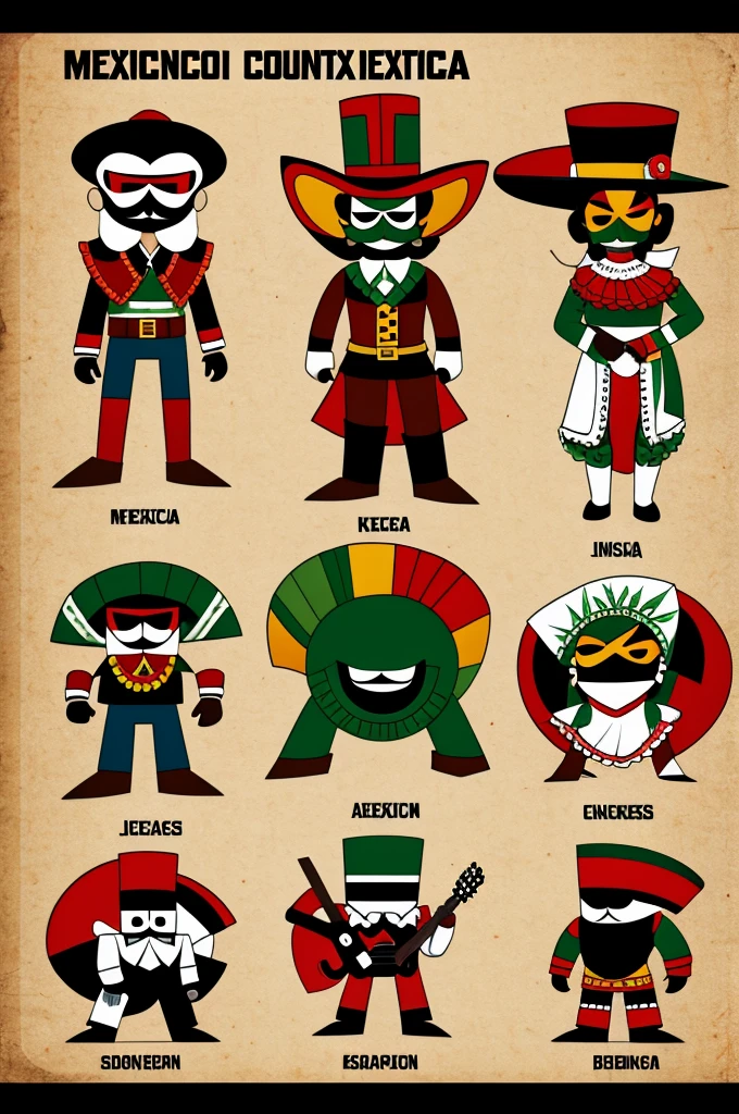Generate Mexico countryhumans style 