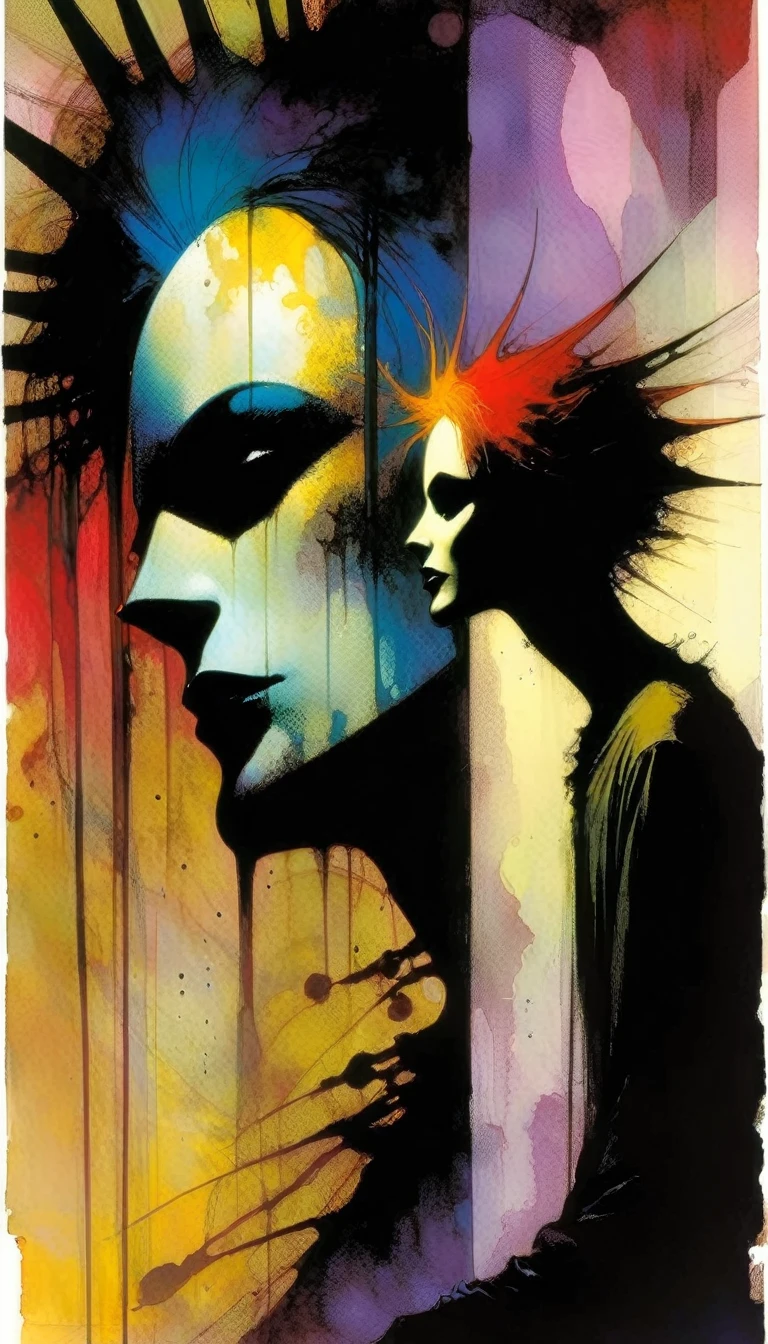 love and death, inspired by Bill Sienkiewicz 