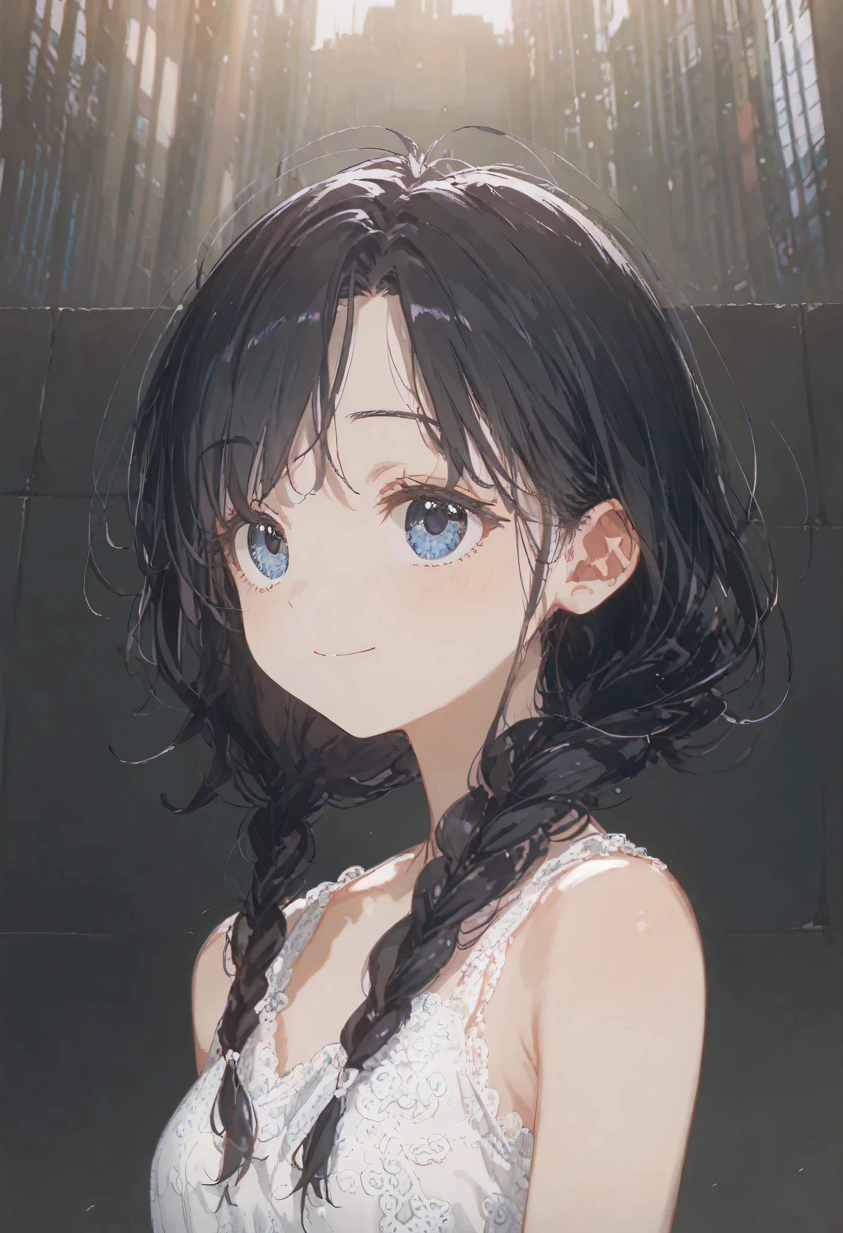 1 Female\(prince,cute,cute,20-year-old,Long braids,Black Hair,Eye color: Ocean blue,、Neon color、Big eyes,Dynamic pose,,Loose-lipped,Wearing a beautiful lace dress,Poolside、panic、smile、Bitter smile、Confused,(Grab her throat),avert your eyes,look up\), BREAK ,background\(city,coastal\), BREAK ,quality\(8K,Highly detailed CG unit wallpaper, masterpiece,High resolution,top-quality,top-quality real texture skin,surreal,Increase the resolution,RAW Photos,highest quality,Very detailed,wallpaper,Cinema Lighting,Ray-tracing,Golden Ratio\),[Browsing Caution]