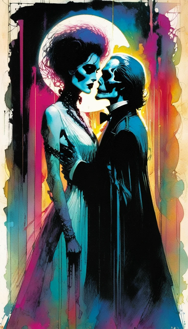 love and death, inspired by Bill Sienkiewicz
