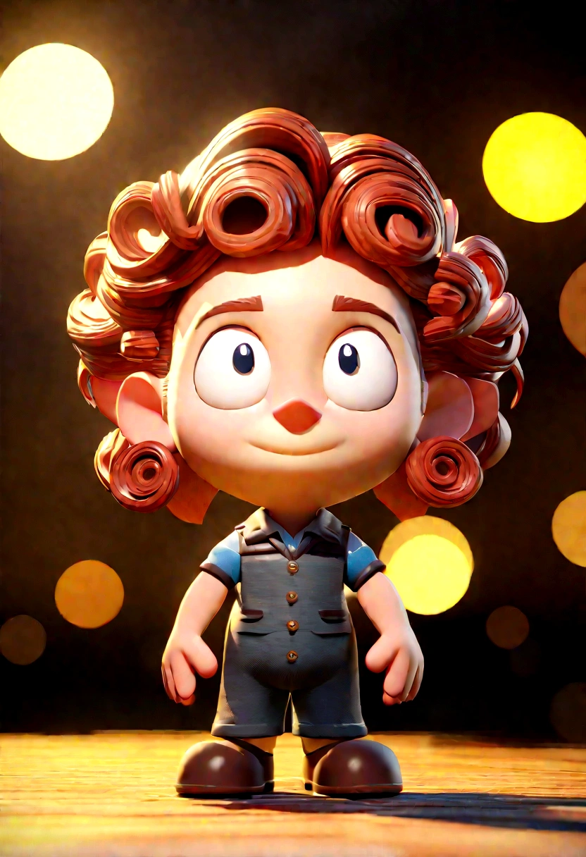 cartoon character of a boy short dark ginger curly hair, faded style on the sides, animation character, stylized character, animation style rendering, 3d stylized, Arnold Maya render, 3 d render stylized, toon render keyshot, 3d character, 3d character, 3d rendering stylized, 3 d character render, cartoon character, Personal close up, character posing, (Pixar-style) (master part:1.2) (bokeh) (best quality) (skin detailed) (detailed texture) (8K) (Argilla) (Cinematic lighting) (sharp focus), portrait portfolio
