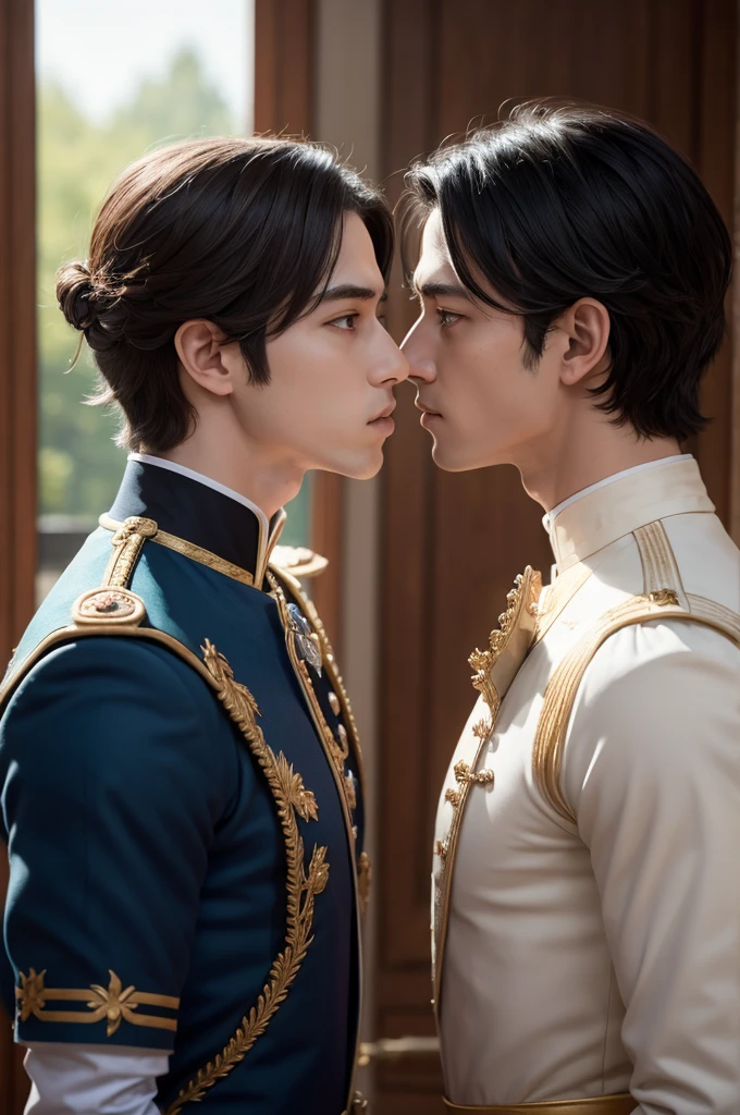 Two princes facing each other.