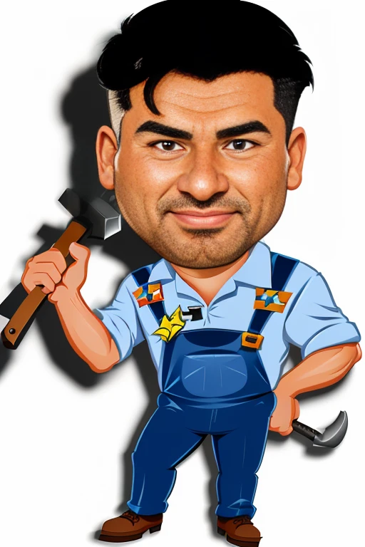 cartoon man with a hammer and hammer in his hand, professional illustration, cartoon style, caricature illustration, Harry Volk clipart style, professional illustration, in cartoon style, color digital illustration, uploaded, official illustration, caricature, cartoon rendering cartoon, hd illustration, artwork by Pedro Bell, digital art. @mariomaniacdude, cartoon digital art, 8k