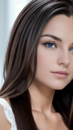 make an young Slovenian woman heartthrob focus on the face.