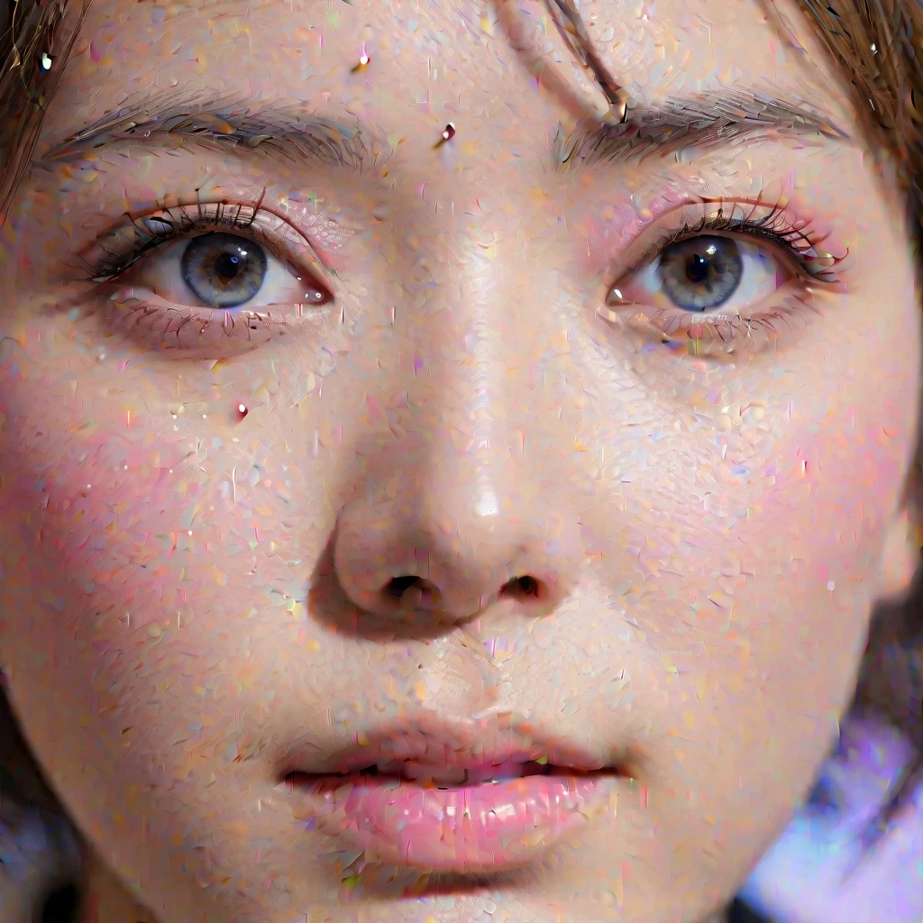( Cinema Lighting, romantic, Heterosexual, detailed Gentle expression face, tears, Pink Cheeks, Extreme close up of face, View your viewers, ), (Nishikigi chisato, ), ( Hollow Eyes, ), (Gentle expression, ), 《《《The woman can't stop drooling》》》《《《The woman is completely nude》》》《《《Women don't wear swimsuits》》》《《《The woman is not wearing a bra》》》