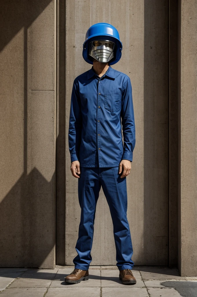 Full body man , bucket head human