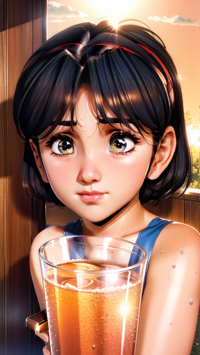 Shade、Sweat、Drink a sports drink、woman、Sun light