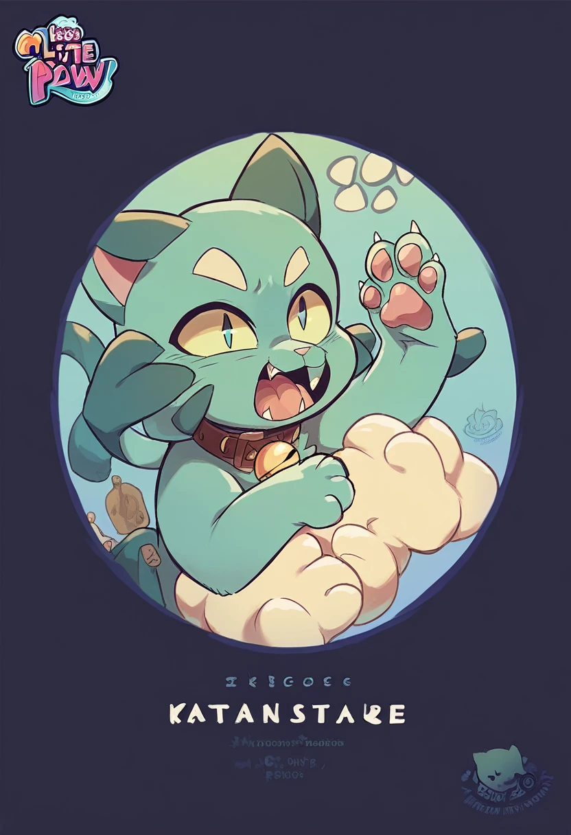 cat paw, (icon), ((logo)), (no humans), simple background, extreme quality, masterpiece, 8k