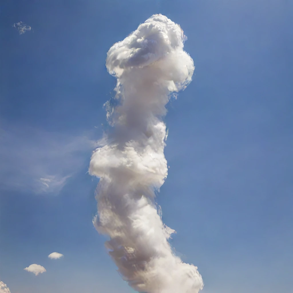  cloud that looks like a large, erect_penis, uncut_penis, foreskin_retracted, testicles