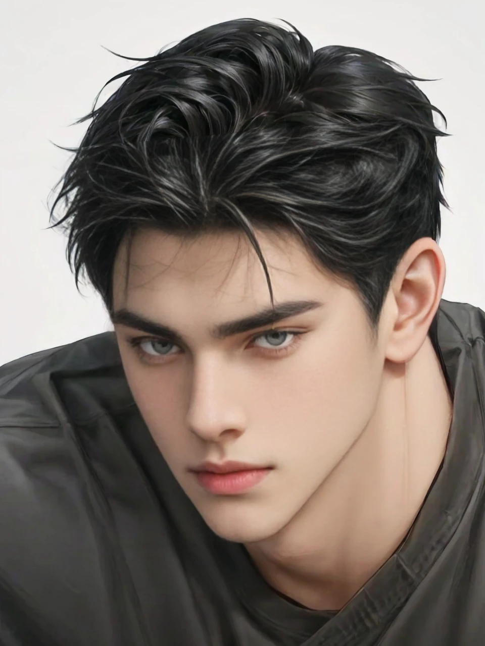 masterpiece, 1boy, adult, handsome, black hair, undercut hair, perfect face, detailed eyes and face, black eyes, clean shaved, muscular, capturing a rural atmosphere, dynamic lighting, unreal engine 5,