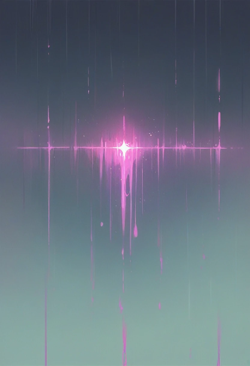 Cold lights environment, violet reflection rain