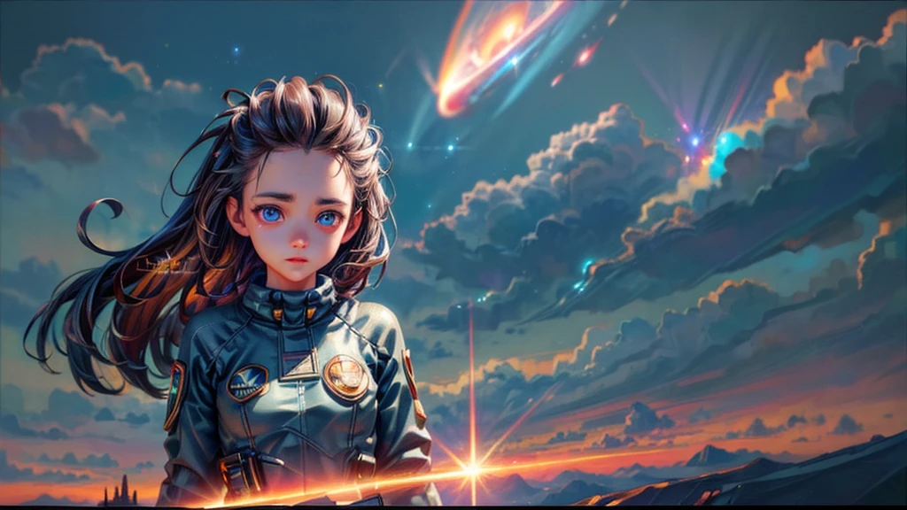 perfect eyes, Zoe, toddler girl, long hair, Heterochromia, astronaut, beautiful detailed eyes, beautiful detailed lips, extremely detailed eyes and face, long eyelashes, 1girl, astronaut, heterochromia, space, beautiful stars, beautiful galaxies, (best quality,4k,8k,highres,masterpiece:1.2),ultra-detailed,(realistic,photorealistic,photo-realistic:1.37),digital art, science fiction, surreal, cinematic lighting, vibrant colors, dramatic lighting, medium shot, full body, waist up, centered, detailed background, stars and galaxies in the distance,