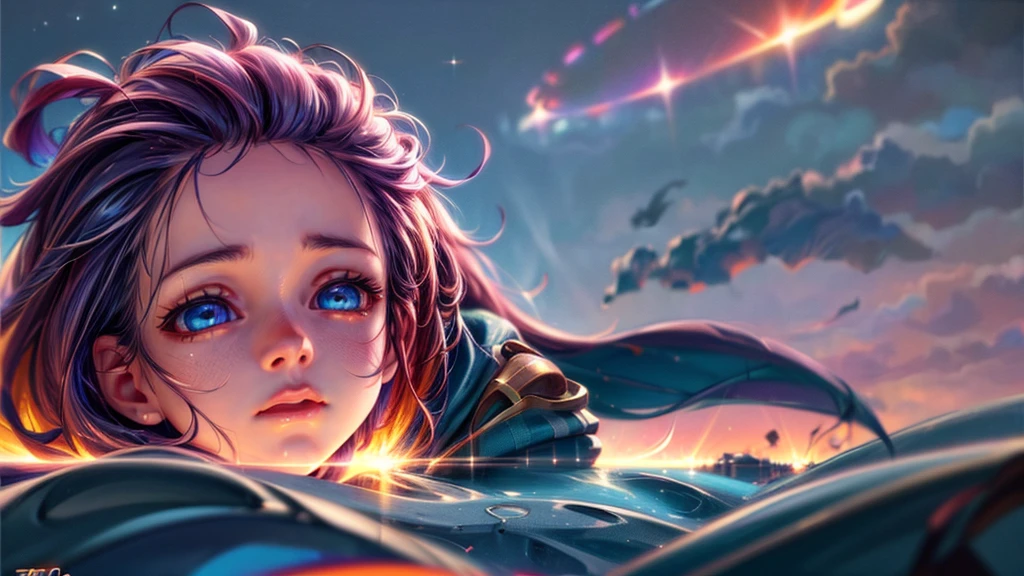 perfect eyes, Zoe, toddler girl, long hair, Heterochromia, astronaut, beautiful detailed eyes, beautiful detailed lips, extremely detailed eyes and face, long eyelashes, 1girl, astronaut, heterochromia, space, beautiful stars, beautiful galaxies, (best quality,4k,8k,highres,masterpiece:1.2),ultra-detailed,(realistic,photorealistic,photo-realistic:1.37),digital art, science fiction, surreal, cinematic lighting, vibrant colors, dramatic lighting, medium shot, full body, waist up, centered, detailed background, stars and galaxies in the distance, 