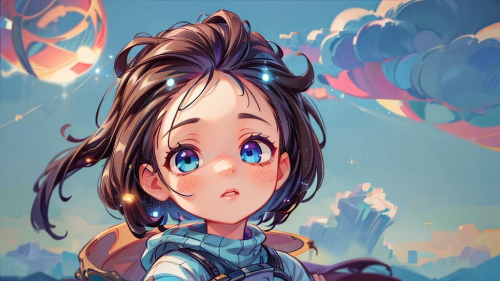 perfect eyes, Zoe, toddler girl, long hair, Heterochromia, astronaut, beautiful detailed eyes, beautiful detailed lips, extremely detailed eyes and face, long eyelashes, 1girl, astronaut, heterochromia, space, beautiful stars, beautiful galaxies, (best quality,4k,8k,highres,masterpiece:1.2),ultra-detailed,(realistic,photorealistic,photo-realistic:1.37),digital art, science fiction, surreal, cinematic lighting, vibrant colors, dramatic lighting, medium shot, full body, waist up, centered, detailed background, stars and galaxies in the distance, 