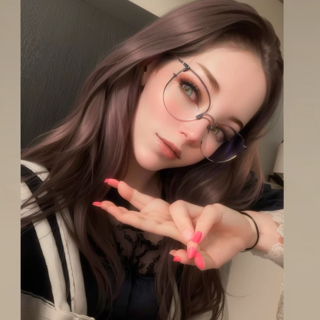 femme arafée avec des lunettes et des ongles rouges montrant un signe de paix, 18 ans, 23 ans, belle delphine, 21 ans, 22 ans, violette myers, 24 ans, , 28 ans, image de profil, angelawhite, 27 ans, vers 20 ans