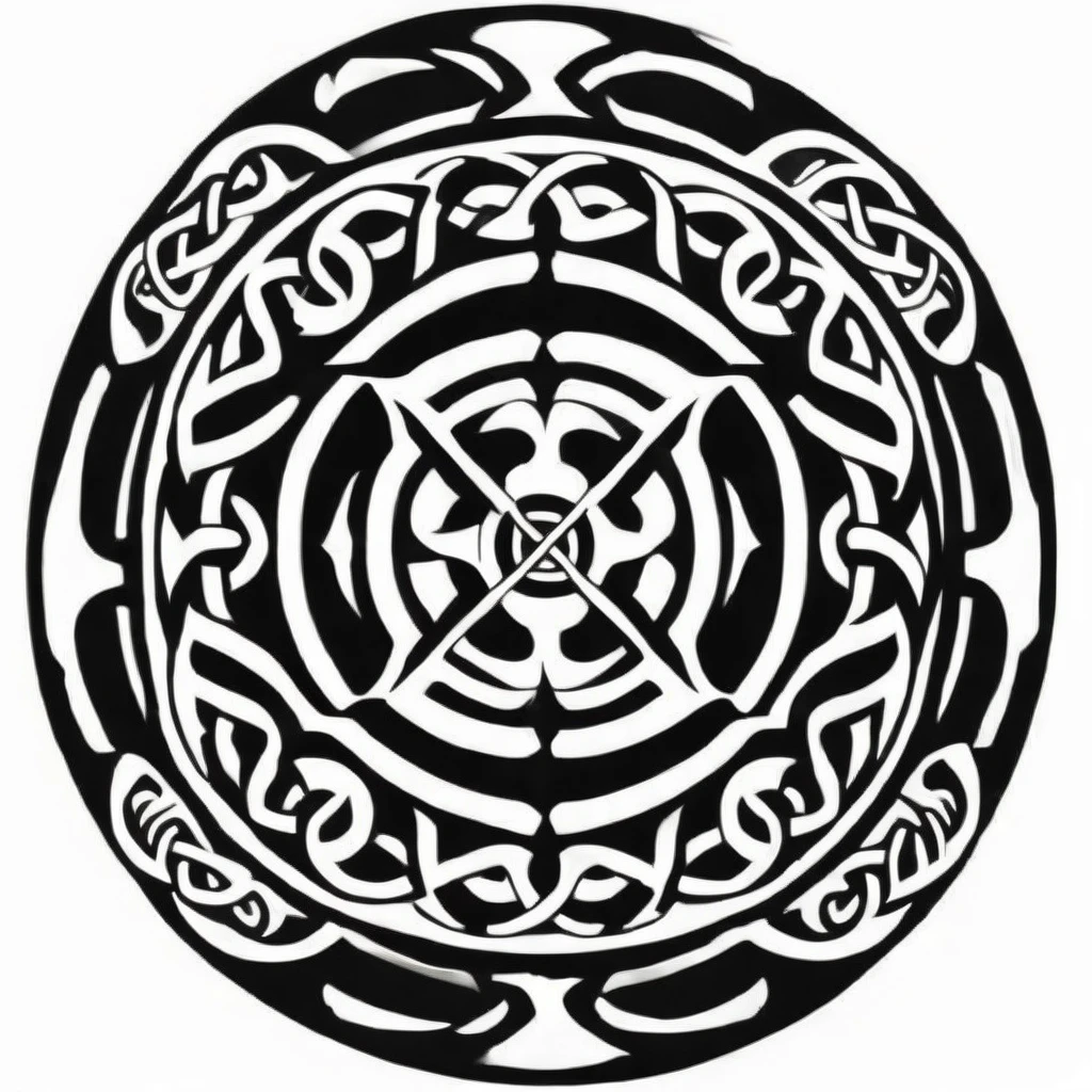 celtic style, tribal style, norse style, black and white, arcane, recovery, arcane recovery