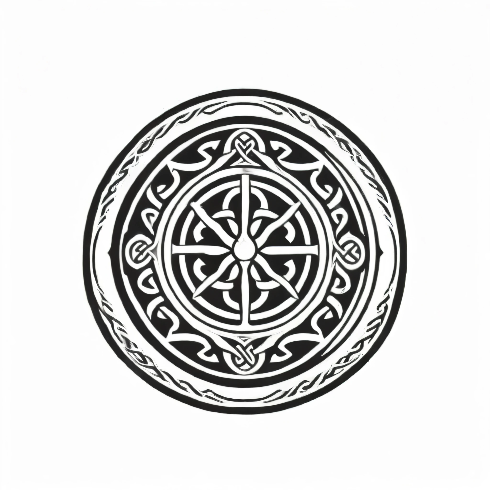 celtic style, tribal style, norse style, black and white, arcane, recovery, arcane recovery