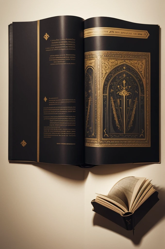A bible-like book opened in an enigmatic way with perfect color combinations to add suspense to the image