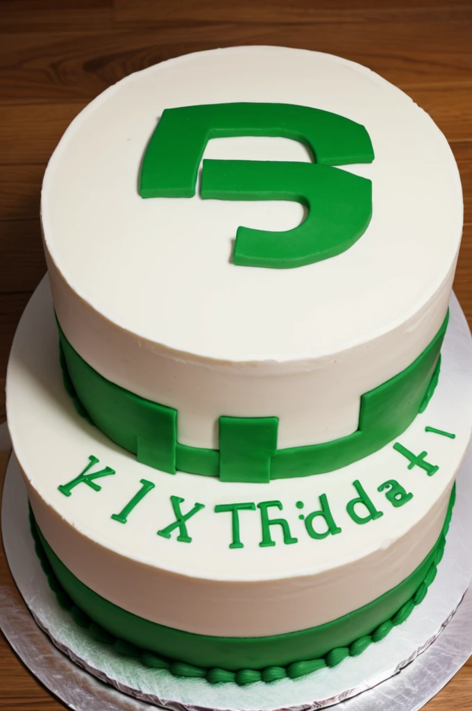 Create an image of an excel logo birthday cake