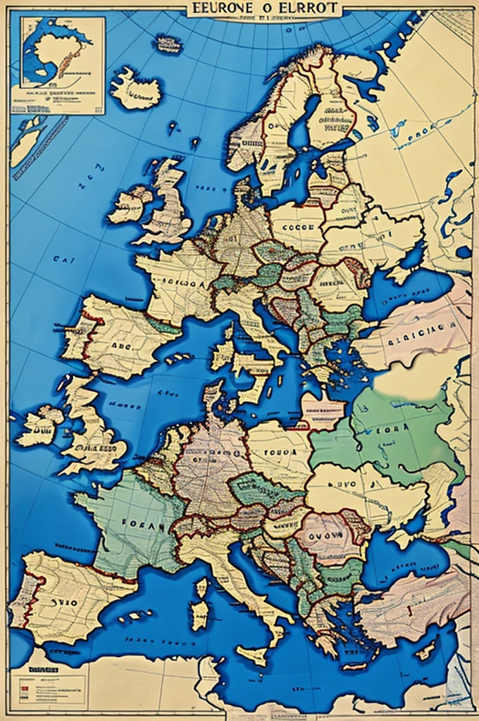 Map of Europe before World War I