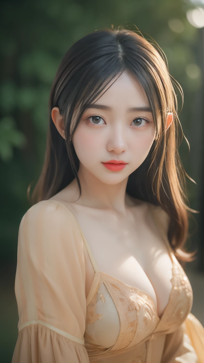 mongolian, hijabi, cleavage, reflection light, chiaroscuro, depth of field, cinematic lighting, ray tracing, Sony FE GM, UHD, super detail, masterpiece, textured skin, high details, best quality, award winning，3D,hdr（HighDynamicRange）,Ray traching,NVIDIA RTX,Hyper-Resolution,Unreal 5,Subsurface scattering、PBR Texture、post-proces、Anisotropy Filtering、depth of fieldaximum definition and sharpnesany-Layer Textures、Albedo e mapas Speculares、Surface coloring、Accurate simulation octane rendering of light-material interactions、Two-colored light、largeaperture、Low ISO、White balance、the rule of thirds、8K raw data