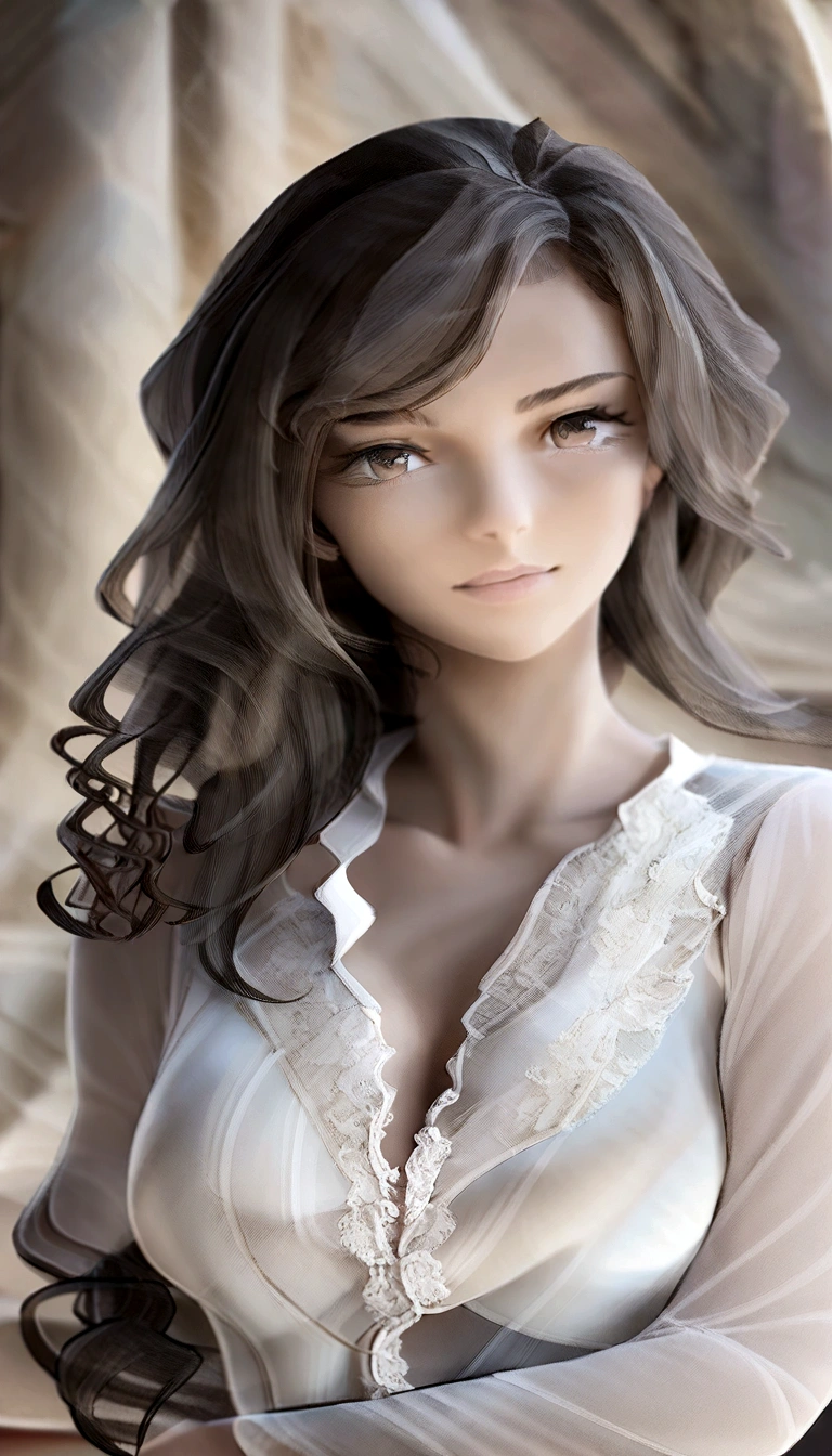 photorealistic, sharp focus, raw amateur photo, beautiful 25 yo asian woman, long brown hair, detailed skin texture & visible skin pores, (goosebumbs:0.7), skin blemish, looking at viewer, face focus, taken with mobile camera, wearing pink sweater (sipping coffee inside a modern café at sunset), very realistic