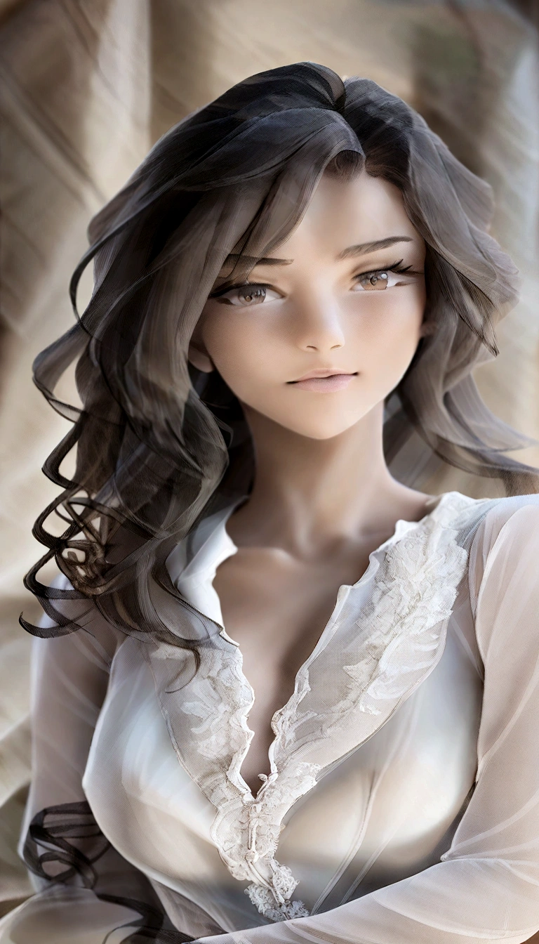 photorealistic, sharp focus, raw amateur photo, beautiful 25 yo asian woman, long brown hair, detailed skin texture & visible skin pores, (goosebumbs:0.7), skin blemish, looking at viewer, face focus, taken with mobile camera, wearing pink sweater (sipping coffee inside a modern café at sunset), very realistic