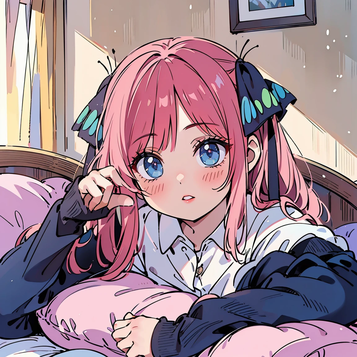 a cute doll in pajamas, photorealistic, beautiful detailed eyes, beautiful detailed lips, extremely detailed face, longeyelashes, 1girl, sitting on bed, having pajama , warm lighting, soft pastel colors, cozy bedroom interior, plush toys, stuffed animals, decorative pillows, fuzzy blankets, (best quality,4k,8k,highres,masterpiece:1.2),ultra-detailed,(realistic,photorealistic,photo-realistic:1.37),HDR,UHD,studio lighting,ultra-fine painting,sharp focus,physically-based rendering,extreme detail description,professional,vivid colors,bokeh