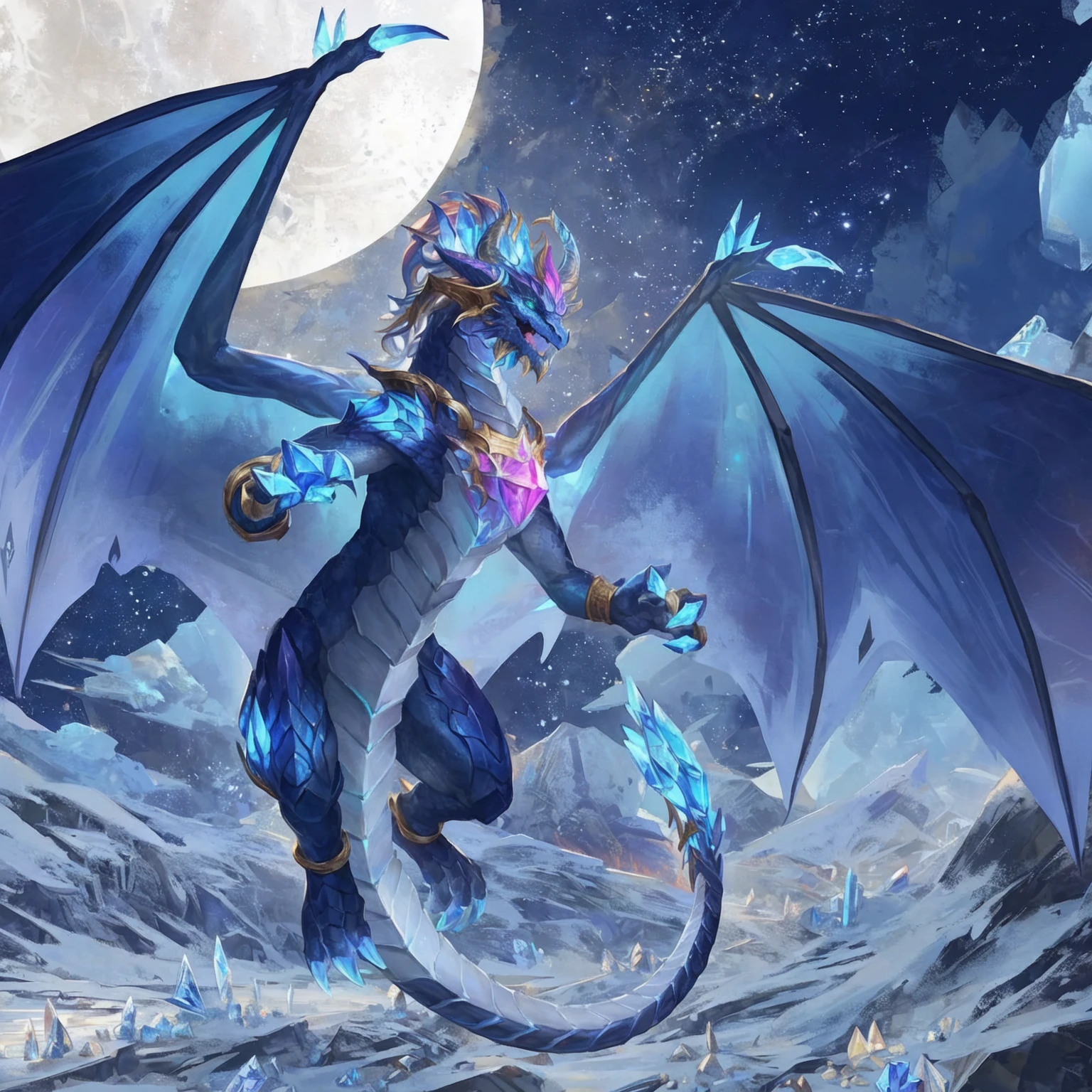 There is a dragon flying in the sky, human dragon art, Red Dragon, fantasy Hearthstone艺术 style, Aurelion Sol, Furry Fantasy Art, Hearthstone卡牌艺术, Red Elf, Anthropomorphic dragon, Hearthstone艺术, Hearthstone风格的艺术, Set against the backdrop of a dragon, Crystal Dragon, Red Dragon, 《Hearthstone》Card game original picture. ”