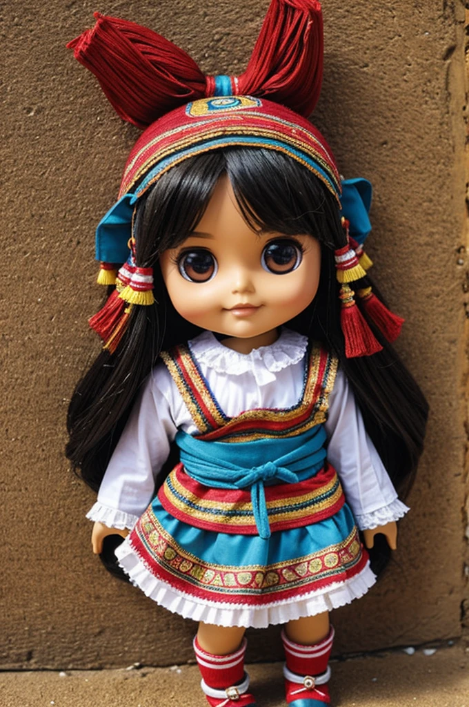 Chibi doll with typical Peruvian costume