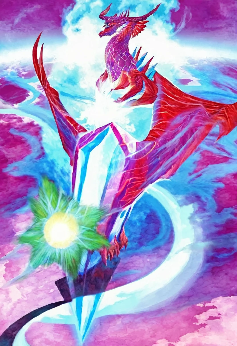 There is a dragon flying in the sky, human dragon art, Red Dragon, fantasy Hearthstone艺术 style, Aurelion Sol, Furry Fantasy Art, Hearthstone卡牌艺术, Red Elf, Anthropomorphic dragon, Hearthstone艺术, Hearthstone风格的艺术, Set against the backdrop of a dragon, Crystal Dragon, Red Dragon, 《Hearthstone》Card game original picture. ”