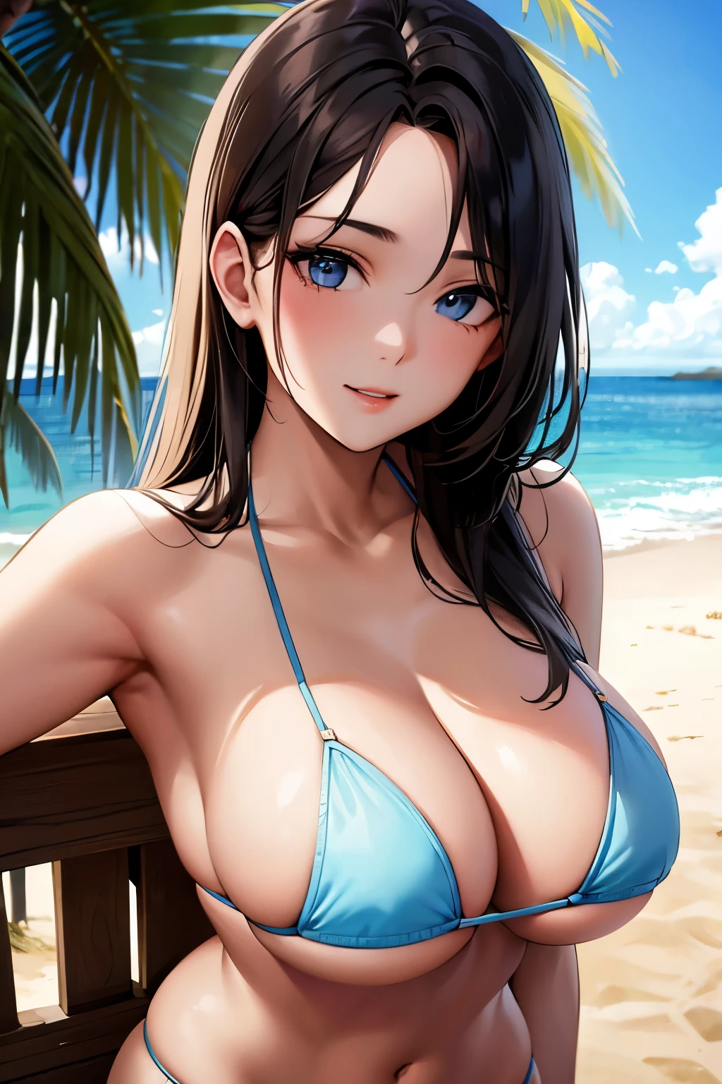 Masterpiece, best quality, beautiful girl, beautiful face, bikini,