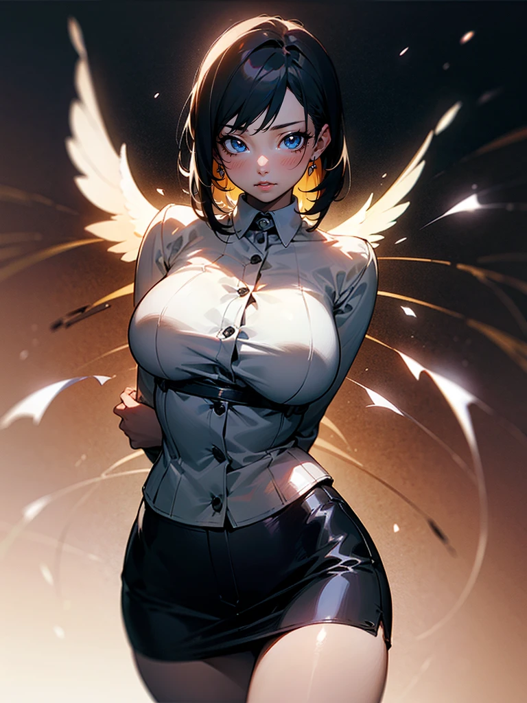 a beautiful young girl, 1girl, short skirt, tight shirt, big breasts, soft thick thighs, , photorealistic, highly detailed, 8k, hyper-realistic, cinematic lighting, chiaroscuro, warm color palette, dramatic composition, elegant, graceful, kawaii, adorable, cute