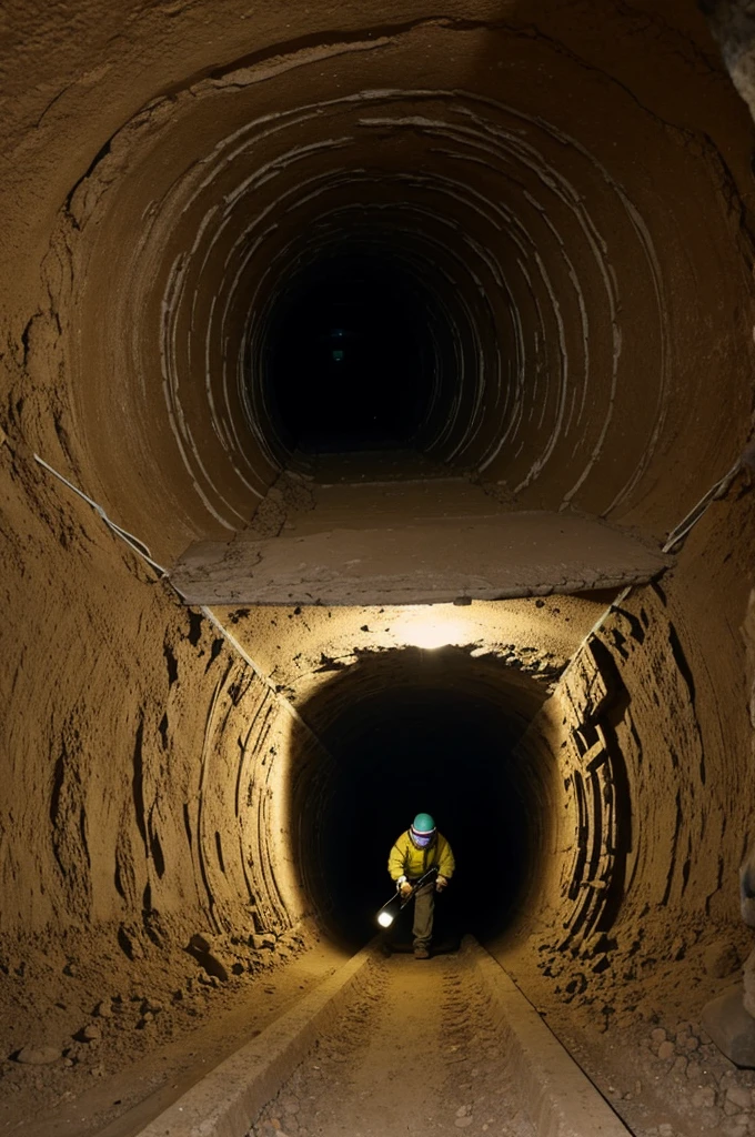Man tunneling into a vault 