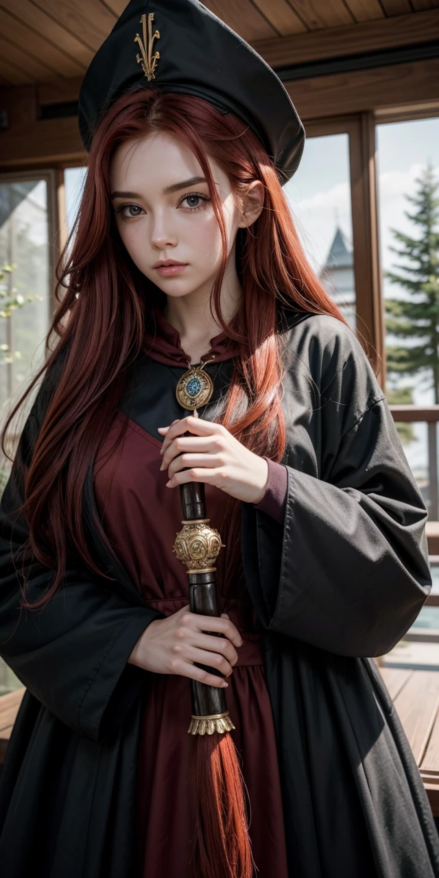 Make her hair redder, and holding a wizard&#39;s staff