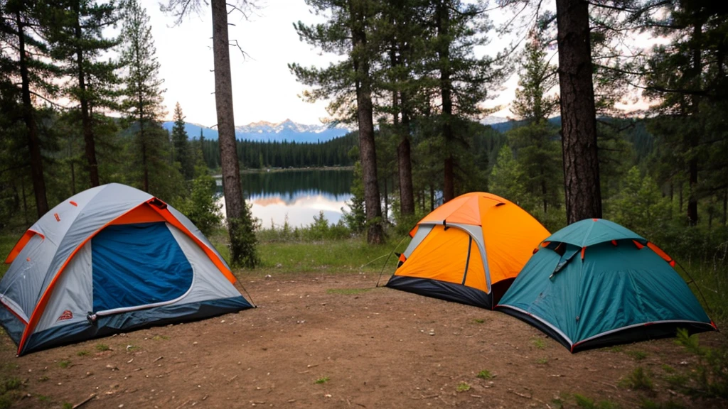 A teenager camping