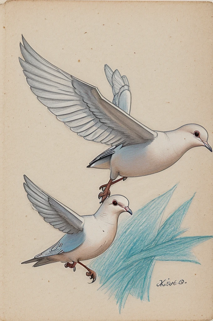 drawing of a dove