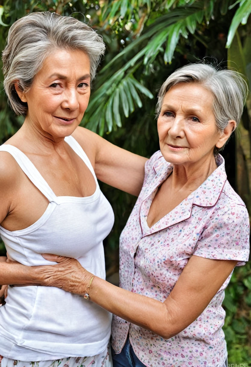 an old mature woman is undressing a young 10 yo girl
