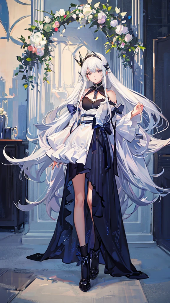 Most beautiful age girl with very long white hair. The human version of the Aeon- Fuli of The Remembrance.