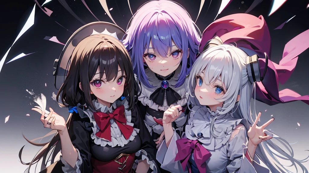 Dark Clown。Magician's hat on。Smiling