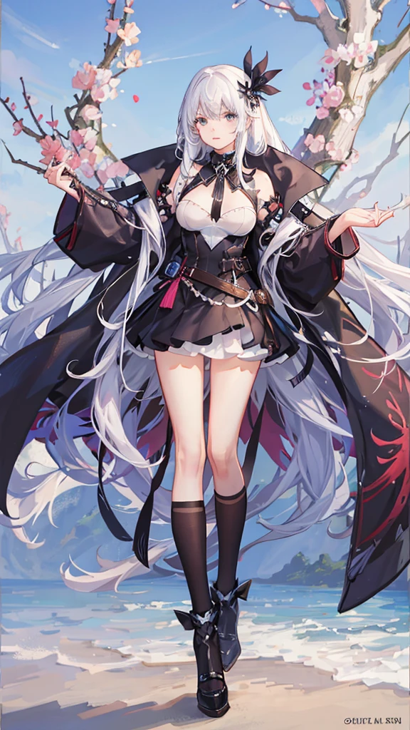 Most beautiful teenage girl with very long white hair. The human version of the Aeon- Fuli of The Remembrance.