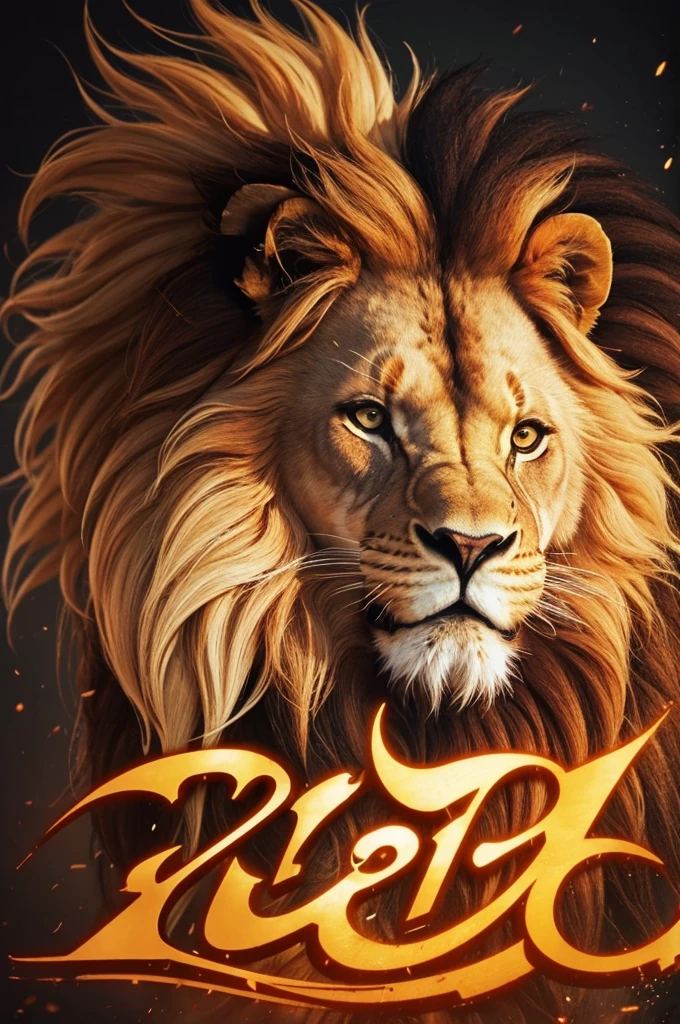 Create lion roaring and in the middle large letter CJ