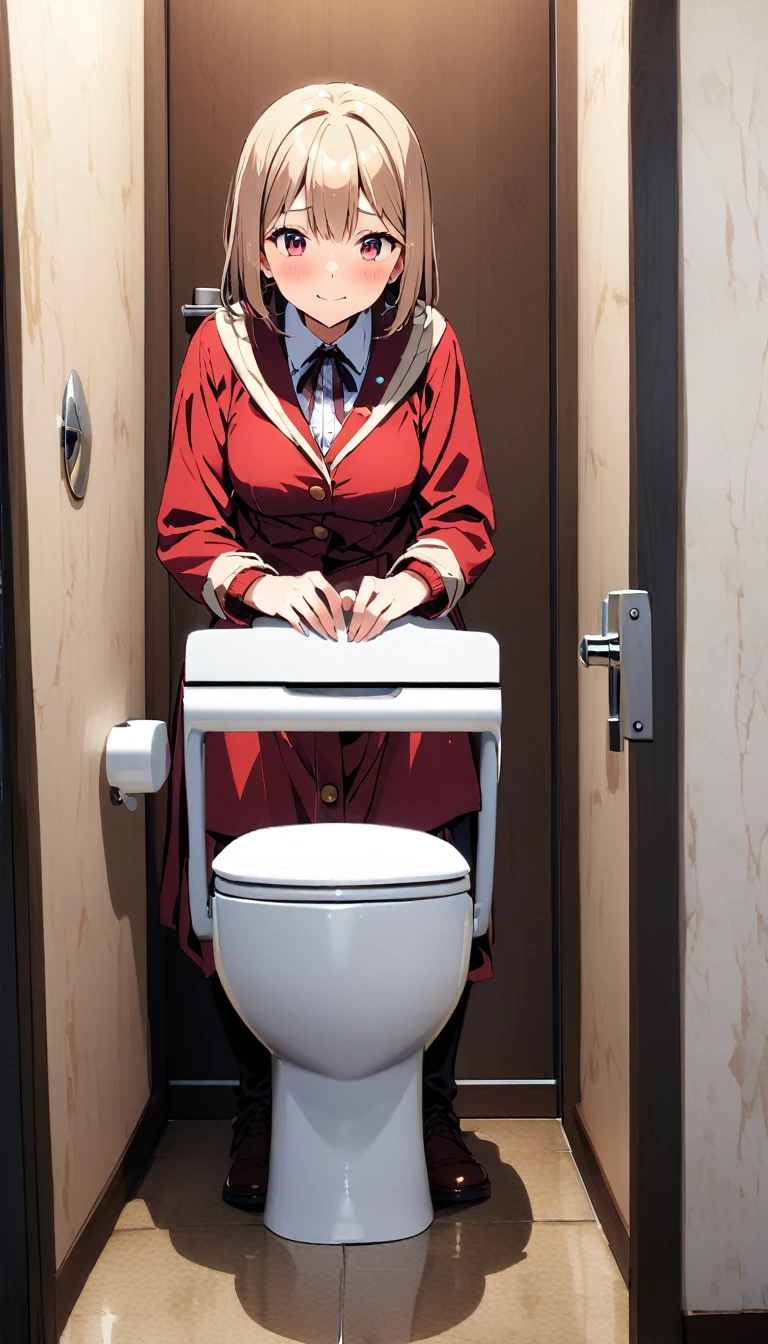 toilet、front