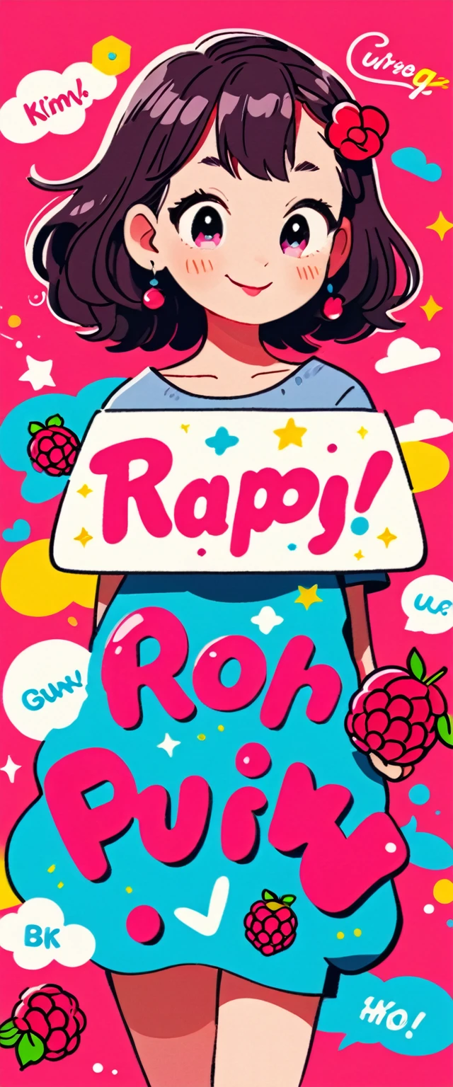 「Raspberry!」 cursive cute logo design, correct spelling, sharp focus, vivid colors, pop, modern, sophisticated and eccentric, full of vitality, lively, minimalist, high quality, detailed, (best quality,4k,8k,highres,masterpiece:1.2), ultra-detailed, (realistic,photorealistic,photo-realistic:1.37)