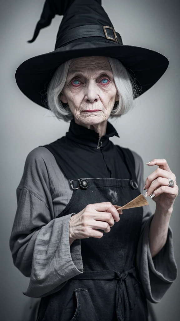 witch Pale old woman ugly Odd Eye Creepy Overall dim