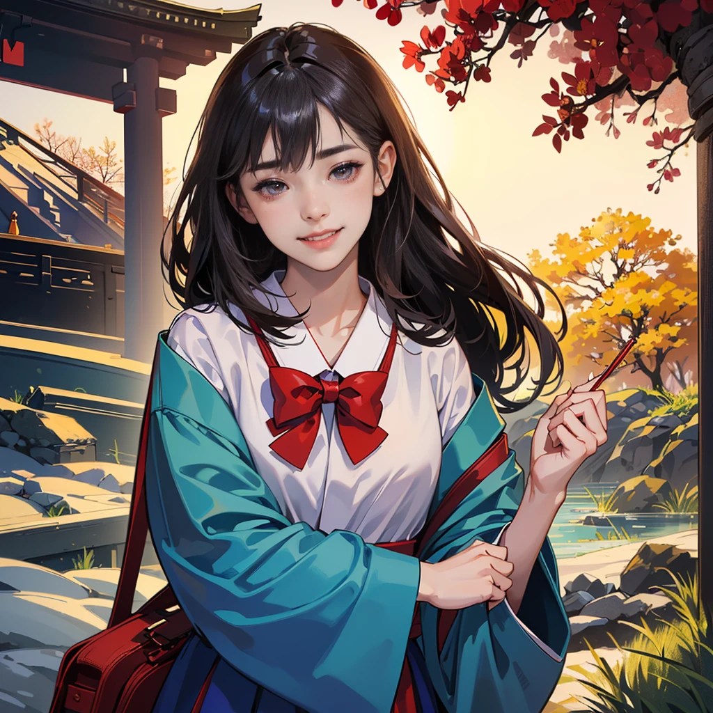 ((8K, RAW Photos, Highest quality, masterpiece)), High-resolution RAW color photos、
Professional close-up photography, (Realistic, フォトrealism: 1.37),
(Highest quality), (Best Shadow), (Best illustrations),
High-quality images、Skin Radiance、Texture of skin and clothing、
Expression of fine eyes、Shiny Hair,Long Hair Girl, Manga inspired by Lee Jong-suk,
Trending on deviantart, realism, detailed manga style, Manga art style,
Perfect Line Drawing, Beautiful line art, digital manga art girl, K-POPアイドル,
Beautiful brown eyes, Fuller lips, Gorgeous face with attention to detail,
(Cute Smile), attractive, Innocent, (Perfectly detailed face),
(Detailed and carefully drawn hand) Photorealistic images, Written boundary depth,
(Japanese style princess cut hairstyle:1.5),
best quality, masterpiece, New Year,
Three Japanese high-school cute girls, ((looking straight:1.7)),
a short-sleeved Japanese-blue-high-school-sailor-suit,
((Reddish bow tie, with a school bag:1.5))
((gently smiling:1.7)),
((upper arms hidden by clothes and hair:1.5)),
(innocent and pure high-school-girls:1.7)
(separately side by side:1.5),
shrine background, (mount Fuji:1.3), (outdoors:1.5)