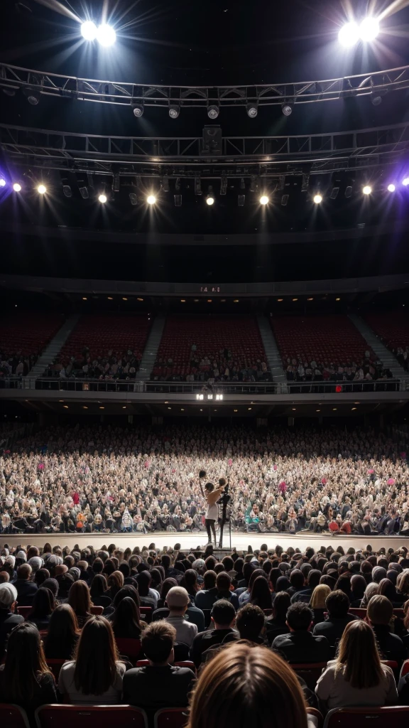 Concert stage with fan 