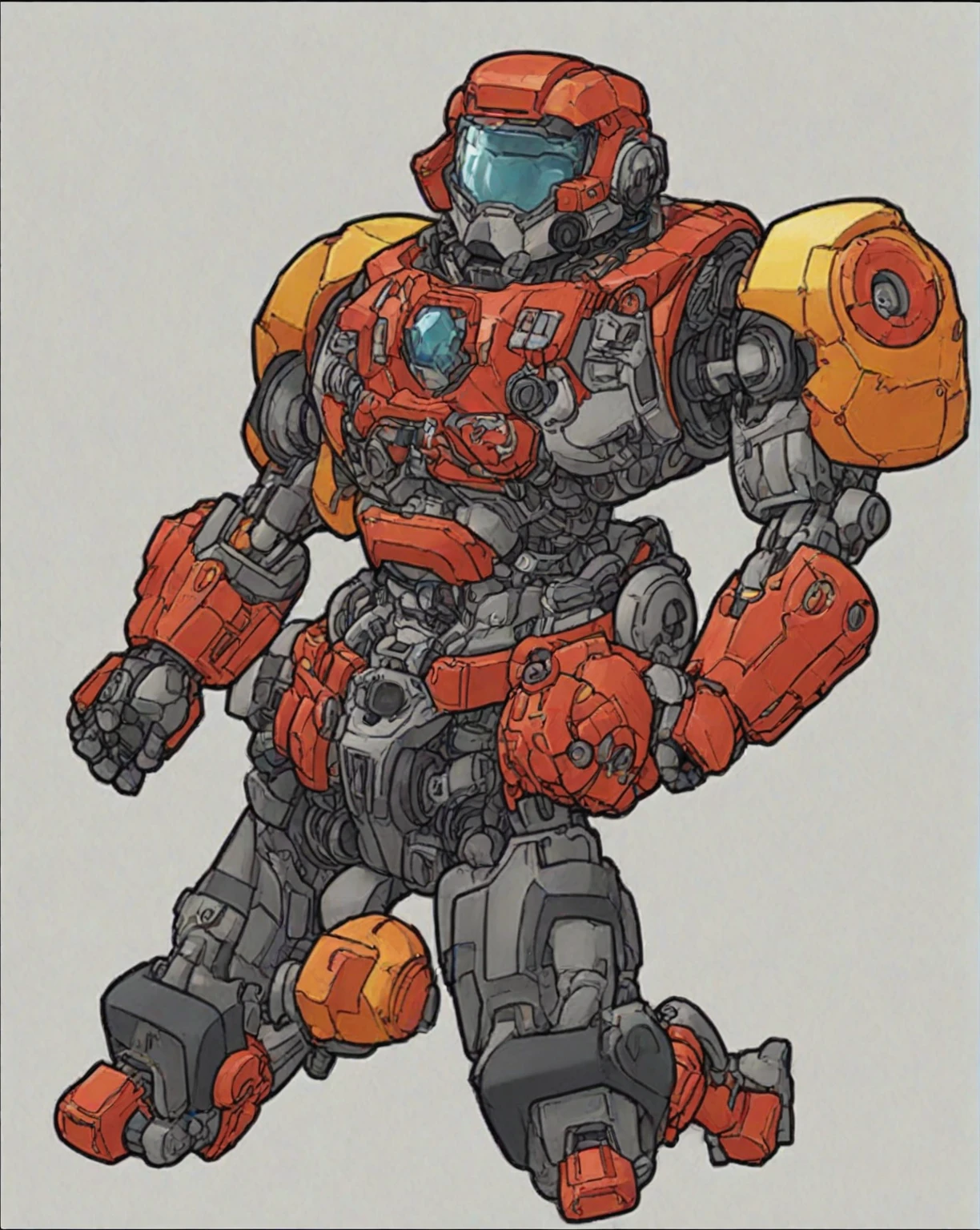 in kinu-sensei artstyle, Kinu Nishimura style, muted pastel colors, 1boy, solo, hardboiled, reploid, dynamic pose, In this image, we see Megaman X, the protagonist from the "Megaman X" series, with a design inspired by his appearance in "Megaman X8". The character is a Reploid, an advanced humanoid robot. He is depicted with a streamlined and sleek design, showcasing a blue and light blue color scheme with red accents. His helmet features a distinctive red gem on the forehead, with integrated ear covers that have red and black details. Megaman X's body armor is composed of futuristic, segmented plates that provide both protection and flexibility. His hands are enclosed in large, gauntlet-style gloves, while his feet are clad in robust, armored boots.
The art style is clean and polished, with smooth shading and crisp outlines that highlight the futuristic design of the character. The overall aesthetic is consistent with the high-tech and action-packed atmosphere of the "Megaman X" series, emphasizing the character's agility and combat-readiness. The illustration captures the essence of a heroic and powerful Reploid, ready to take on any challenge.
**AI Art Prompts:**
- "Megaman X8 Reploid character design"
- "futuristic robot armor, sleek blue and light blue color scheme, red accents"
- "high-tech humanoid robot with segmented body armor"
- "streamlined design, Megaman X, detailed shading and clean outlines"
- "heroic robot warrior, futuristic and agile appearance"