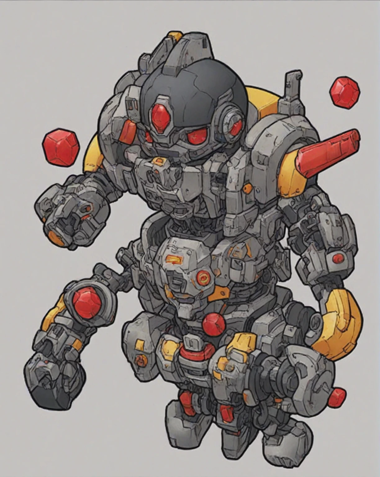 in kinu-sensei artstyle, Kinu Nishimura style, muted pastel colors, 1boy, solo, hardboiled, reploid, dynamic pose, In this image, we see Megaman X, the protagonist from the "Megaman X" series, with a design inspired by his appearance in "Megaman X8". The character is a Reploid, an advanced humanoid robot. He is depicted with a streamlined and sleek design, showcasing a blue and light blue color scheme with red accents. His helmet features a distinctive red gem on the forehead, with integrated ear covers that have red and black details. Megaman X's body armor is composed of futuristic, segmented plates that provide both protection and flexibility. His hands are enclosed in large, gauntlet-style gloves, while his feet are clad in robust, armored boots.
The art style is clean and polished, with smooth shading and crisp outlines that highlight the futuristic design of the character. The overall aesthetic is consistent with the high-tech and action-packed atmosphere of the "Megaman X" series, emphasizing the character's agility and combat-readiness. The illustration captures the essence of a heroic and powerful Reploid, ready to take on any challenge.
**AI Art Prompts:**
- "Megaman X8 Reploid character design"
- "futuristic robot armor, sleek blue and light blue color scheme, red accents"
- "high-tech humanoid robot with segmented body armor"
- "streamlined design, Megaman X, detailed shading and clean outlines"
- "heroic robot warrior, futuristic and agile appearance"