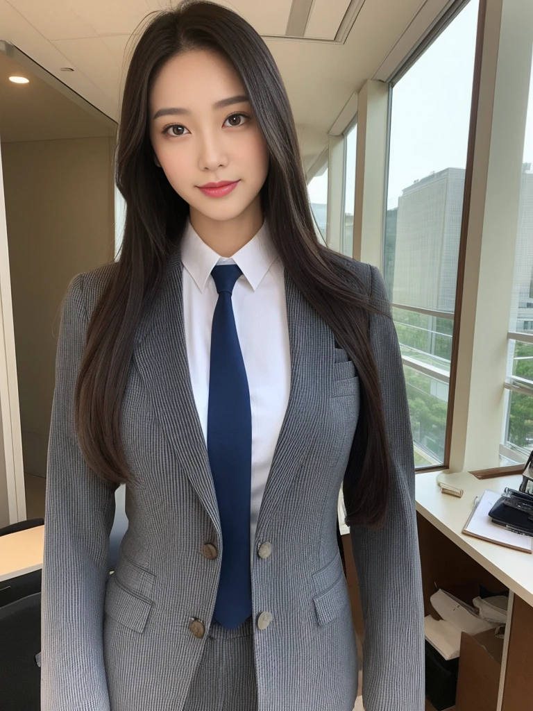 Tall and slender beauty、Beauty in a suit、huge 、Undershirt、Cool Beauty、career woman、Japan Beauty Odeldo、Tic,Office Room,Windows